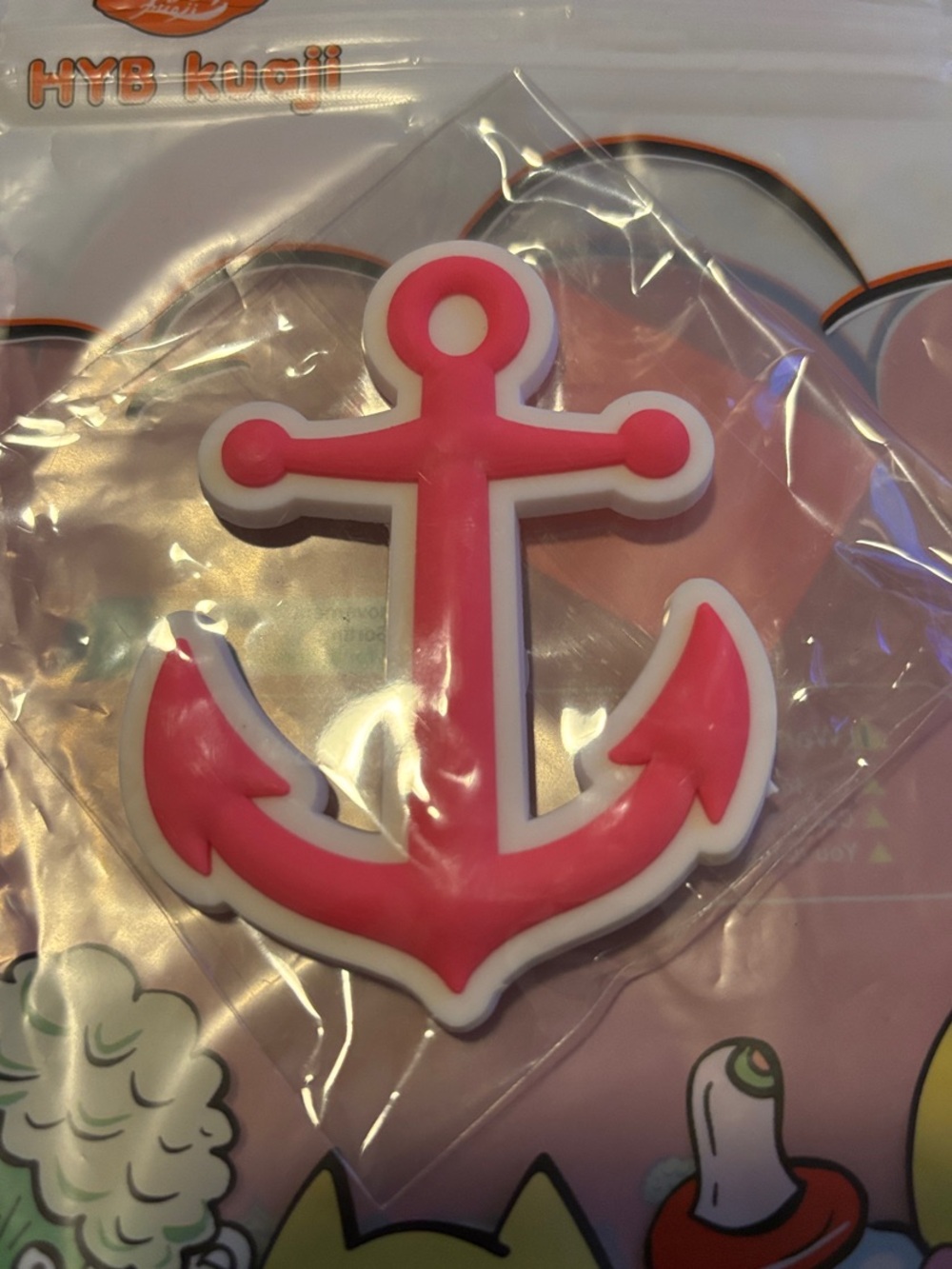 Pink Anchor Silicone Charm jumbo